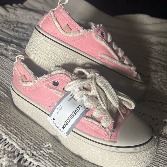 Pink Distressed Sneakers - Picture 2 of 3